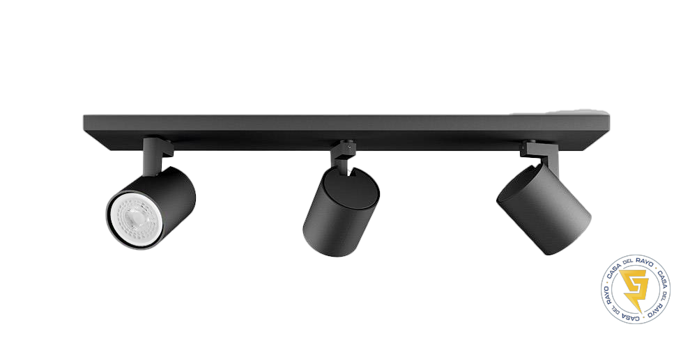 FOCO SPOTLIGHT 3XGU10 NEGRO MATE MEGABRIGHT