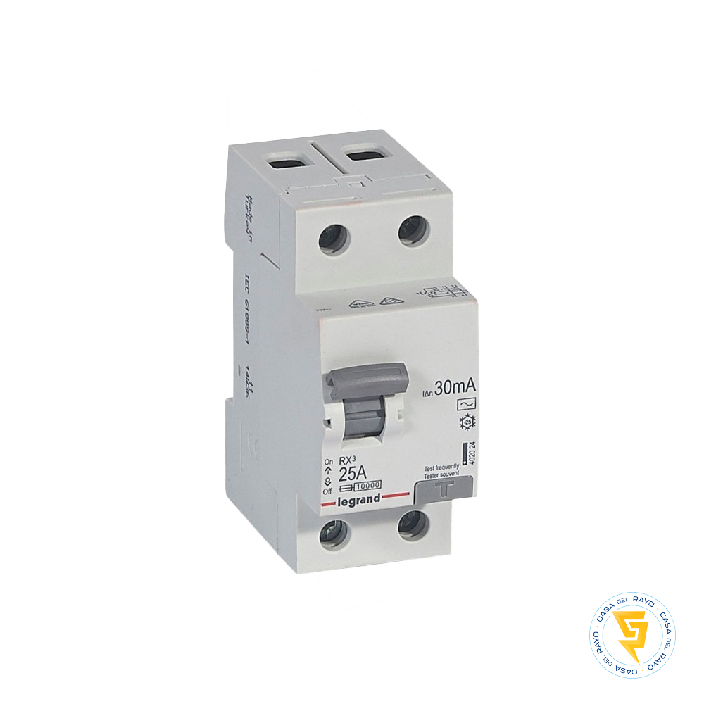 INTERRUPTOR DIFERENCIAL 25A 2P 30mA RX3 LEGRAND