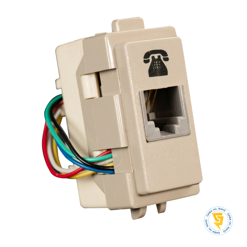 MODULO TOMA TELEFÓNICO RJ11/RJ12 ARIS BEIGE MEC