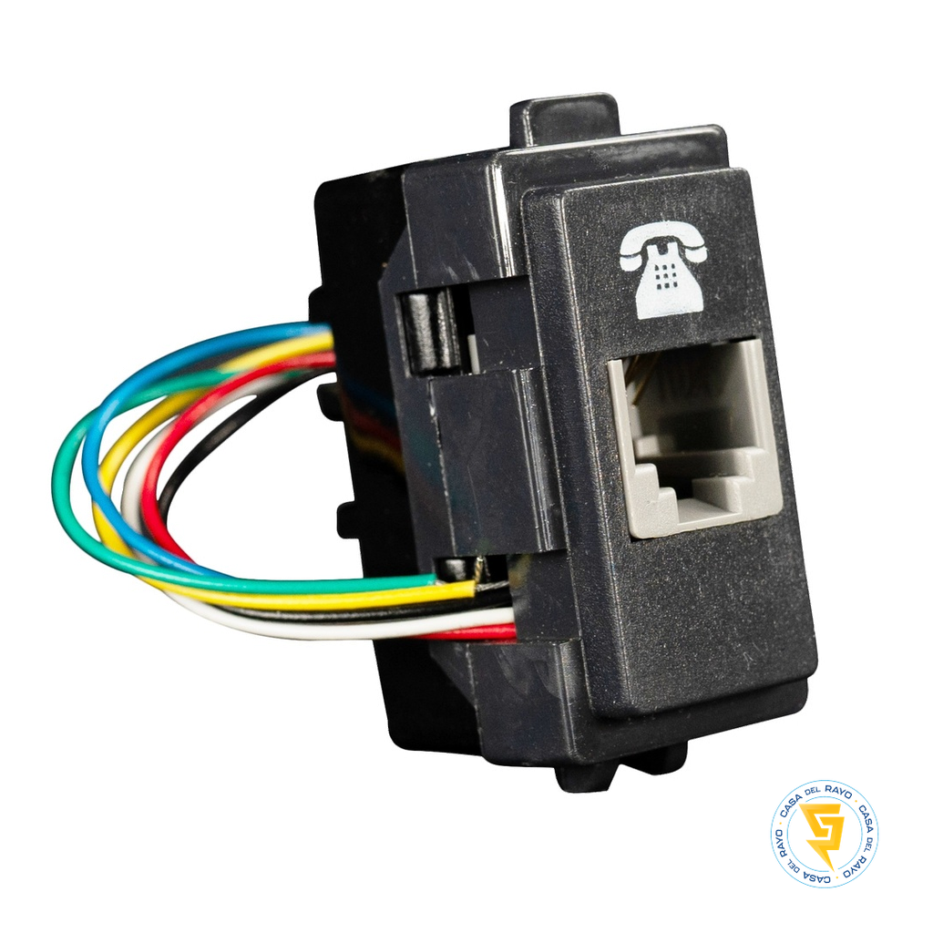 MODULO TOMA TELEFÓNICO RJ11/RJ12 ARIS NOIR MEC