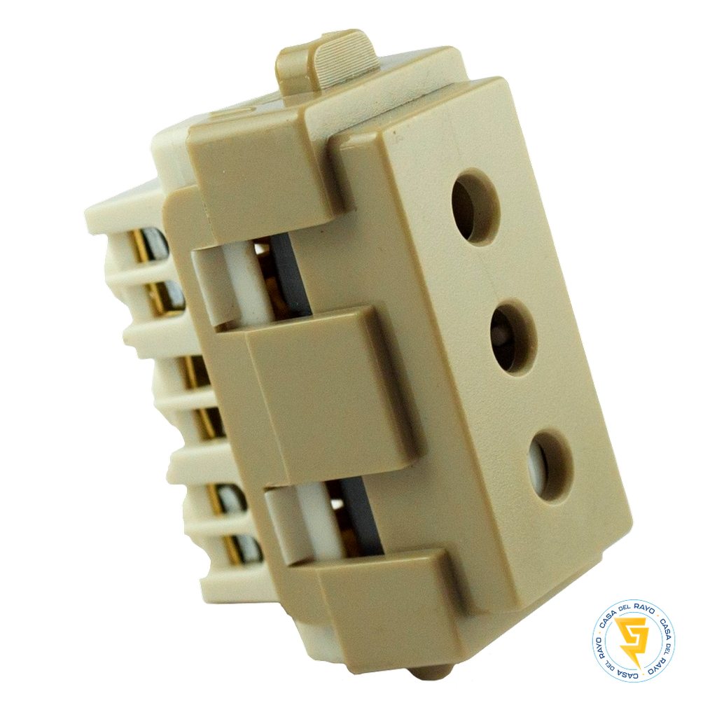 MODULO ENCHUFE HEMBRA 2P+T 10A ARIS BEIGE MEC
