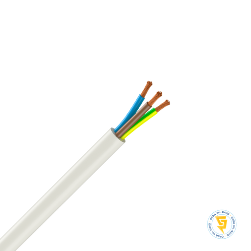 [0606525] CORDON ELECTRICO H05VV-F 3X1,5MM BLANCO