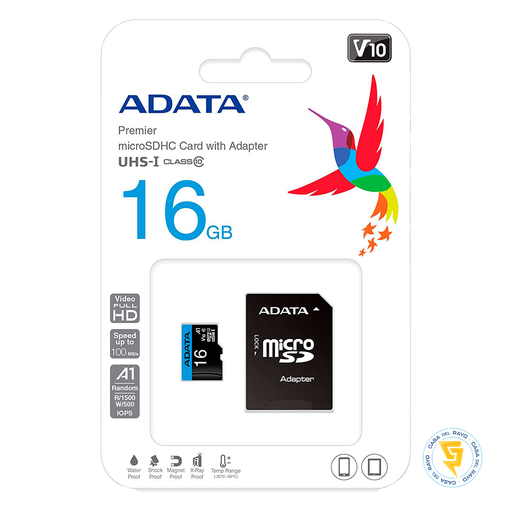 [AUSDH16GUICL10-RA1] TARJETA DE MEMORIA MICRO SD 16GB C10 ADATA