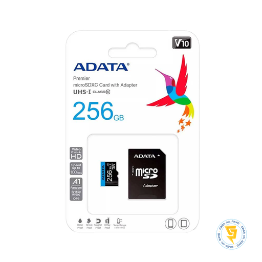 [AUSDX256GUICL10A1-RA] MICRO SD XC UHS-I CL10 256GB ADATA