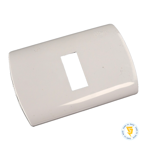 [0600PA0576] PLACA 1 MODULO CON SOPORTE BLANCO ARIS MEC