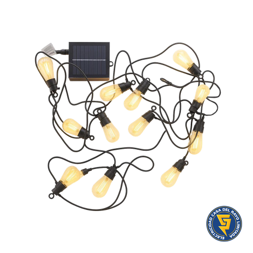 [5030070] GUIRNALDA LED SOLAR 6.5MTS 10 AMPOLLETAS 2700K MEGABRIGHT