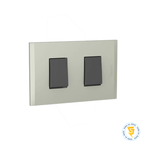 [AF2200EATI] INTERRUPTOR EMBUTIDO DOBLE 9/15 ANTRACITA TERRA NOBILE BTICINO