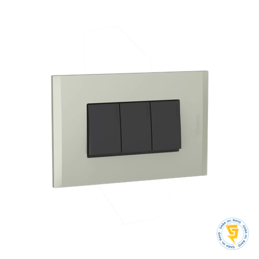 [AF2300EATI] INTERRUPTOR EMBUTIDO TRIPLE 9/32 ANTRACITA TERRA NOBILE BTICINO