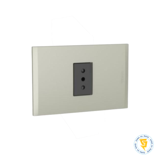 [AF2113E1ATI] ENCHUFE SIMPLE EMBUTIDO 2P+T 10A ANTRACITA TERRA NOBILE BTICINO