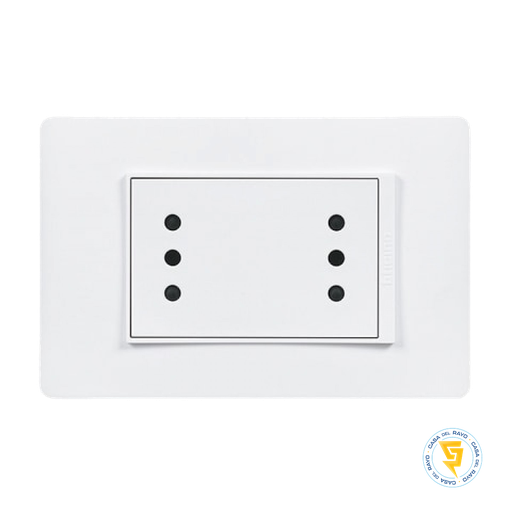 [PU1213] ENCHUFE DOBLE 10A COMPACTO LUZICA BLANCO BTICINO