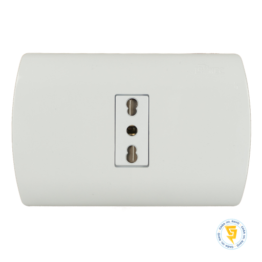 [0200TA0505] ENCHUFE HEMBRA SENCILLO 2P+T 10/16A ARIS BLANCO MEC