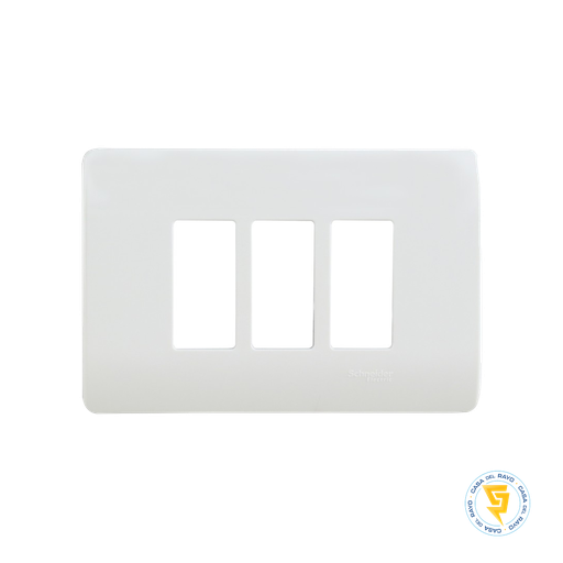 [MWD130407423] PLACA 3 MODULOS GENESIS BLANCO SCHNEIDER ELECTRIC
