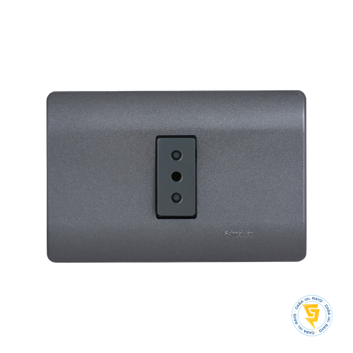 [MWD130347616] ENCHUFE SENCILLO 2P+T 10A GENESIS HUMO/NOIR SCHNEIDER ELECTRIC