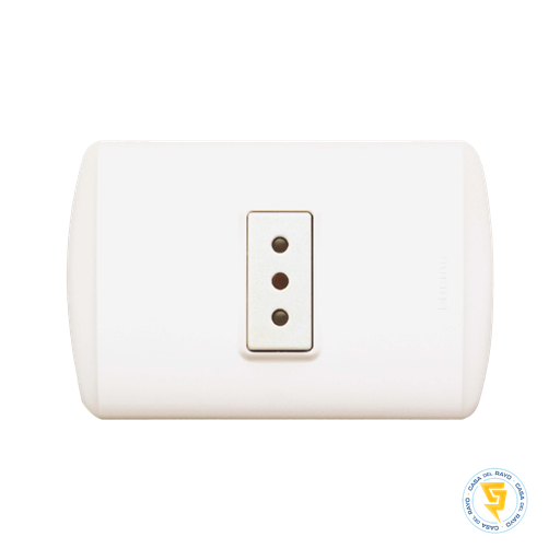 [1105BN] ENCHUFE SENCILLO 2P+T 10A. MODUS PLUS BTICINO