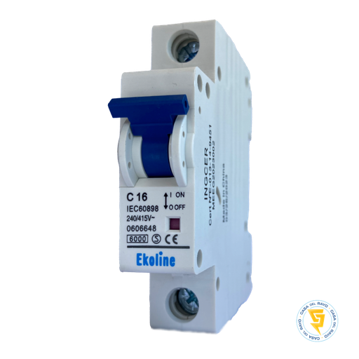 [0606648] AUTOMATICO MONOFASICO 1X16A/ CURVA C - 6K EKOLINE