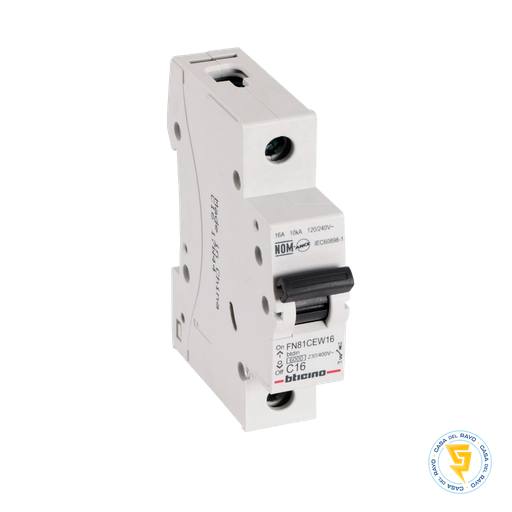 [FN81CEW16] AUTOMATICO MONOFASICO 1X16A BTICINO  / CURVA C - 6K