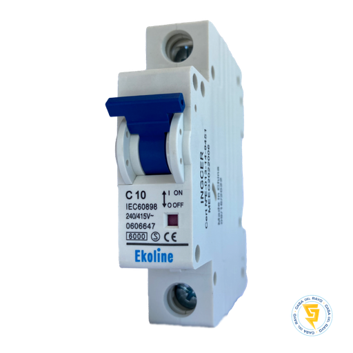 [0606647] AUTOMATICO MONOFASICO  1X10A / CURVA C - 6K EKOLINE