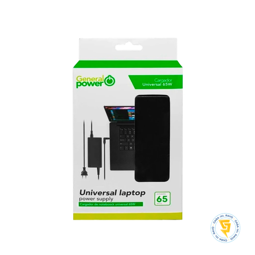 [29TNB65SLI] CARGADOR NOTEBOOK UNIVERSAL 65W GENERAL POWER
