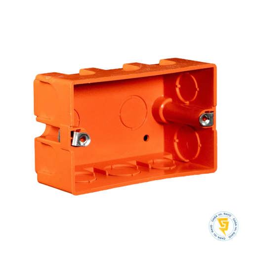 [0600CE0516] CAJA ELECTRICA PARA TABIQUE NARANJA CON OREJA METALICA MEC