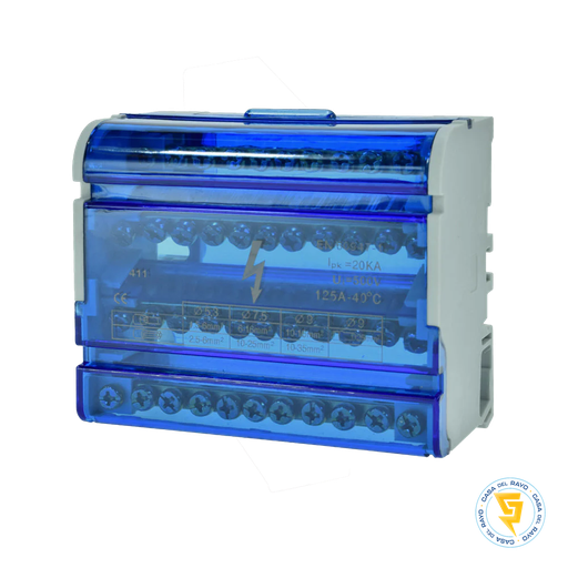 [3528411] BARRA REPARTIDORA TETRAPOLAR 4x11 125A LEXO
