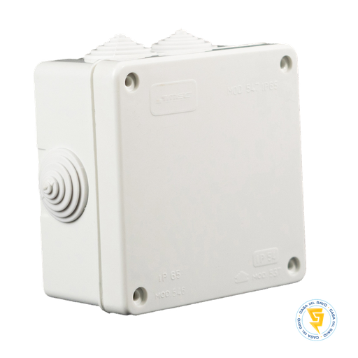 [0600CS0537] CAJA ESTANCA CUADRADA CON CONOS 100X100MM IP54 MEC LIBRE DE HALOGENO