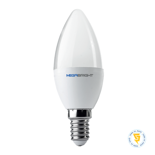 AMPOLLETA LED TIPO VELA 5W/40W E14 MEGABRIGHT