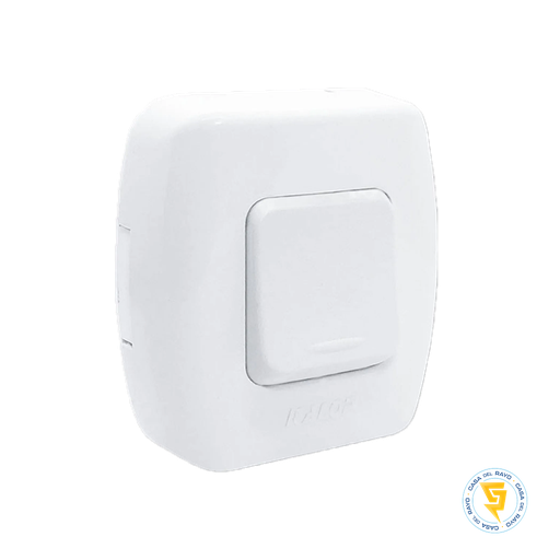 [KS39657] INTERRUPTOR SENCILLO PULSADOR SOBREPUESTO TEKNA BLANCO KALOP