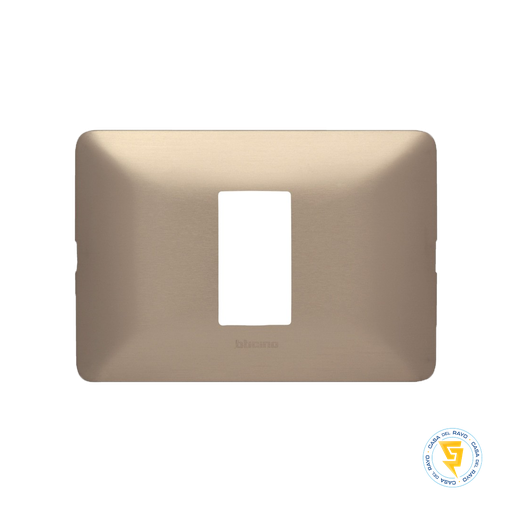 [AM503M1CH] PLACA 1 MODULO MATIX ALUMINIO CHAMPAGNE BTICINO (SIN SOPORTE)