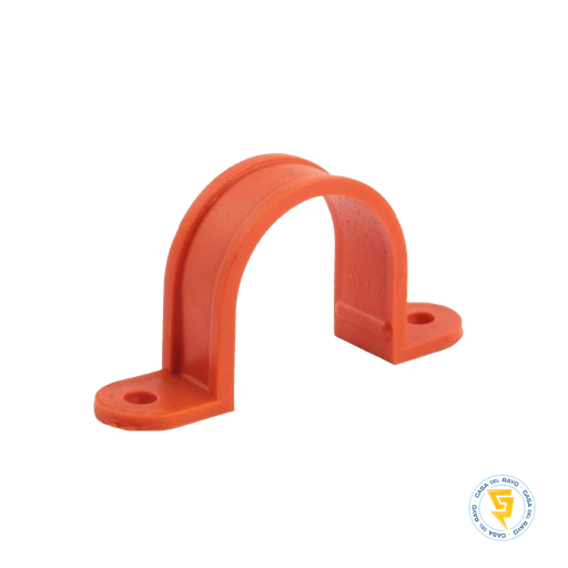 [N0923535] ABRAZADERA TIPO OMEGA PVC 25MM (3/4") NARANJO