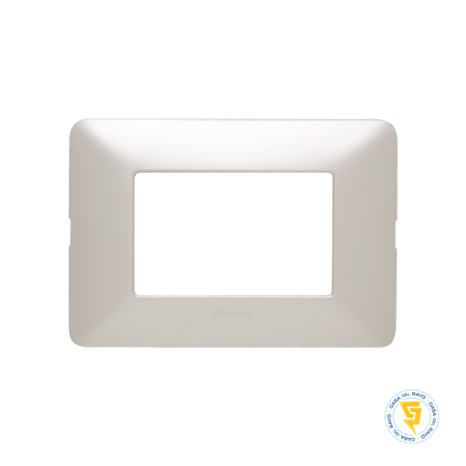 [AM503M3AL] PLACA 3 MODULO MATIX ALUMINIO NATURAL BTICINO (SIN SOPORTE)
