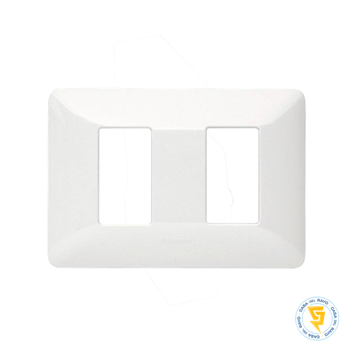 [AM503/2BN] PLACA 2 MODULO MATIX BLANCO BTICINO (SIN SOPORTE)