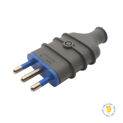 [GW28] ENCHUFE MACHO VOLANTE GRIS 2P+T 10A GEWISS