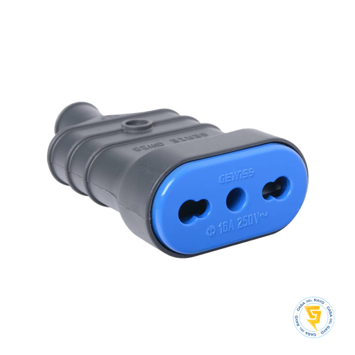 [GW28] ENCHUFE HEMBRA VOLANTE GRIS 2P+T 16A GEWISS