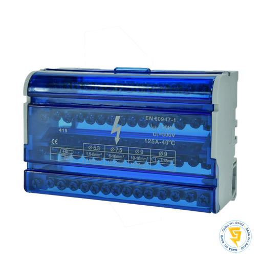 [3528415] BARRA REPARTIDORA TETRAPOLAR 4x15 125A LEXO