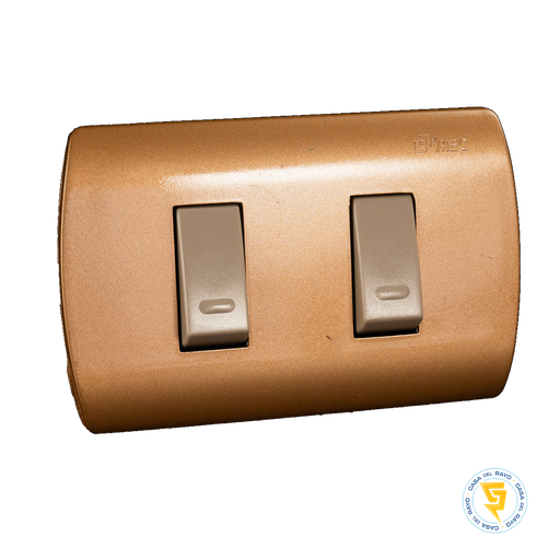[0100IA0322] INTERRUPTOR 9/15 EMBUTIDO ARIS DORADO MEC