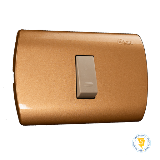 [0100IA0324] INTERRUPTOR 9/24 EMBUTIDO ARIS DORADO MEC