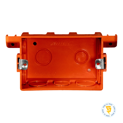 [0600CE0514] CAJA ELECTRICA PARA ACERO NARANJA CON OREJA METALICA Y PESTAÑA (16mm y 20mm) MEC