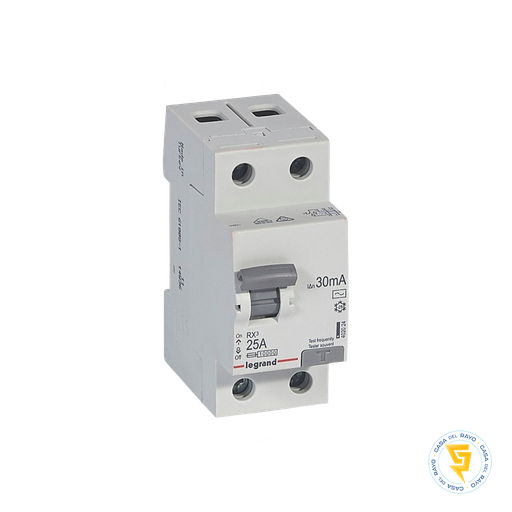 [402024] INTERRUPTOR DIFERENCIAL 25A 2P 30mA RX3 LEGRAND