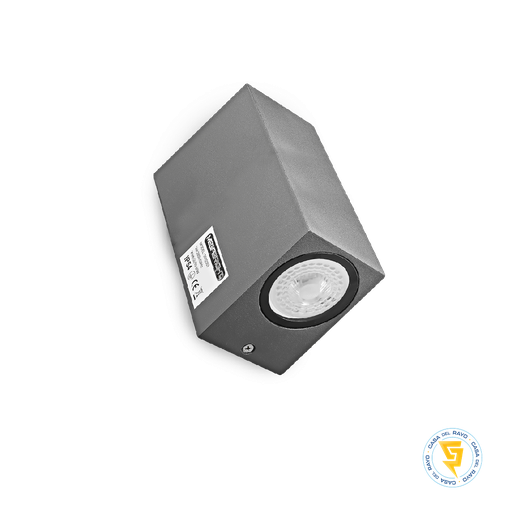 [3002354] APLIQUE EXTERIOR RECTANGULAR 2XGU10 IP54 GRAFITO MATE MEGABRIGHT