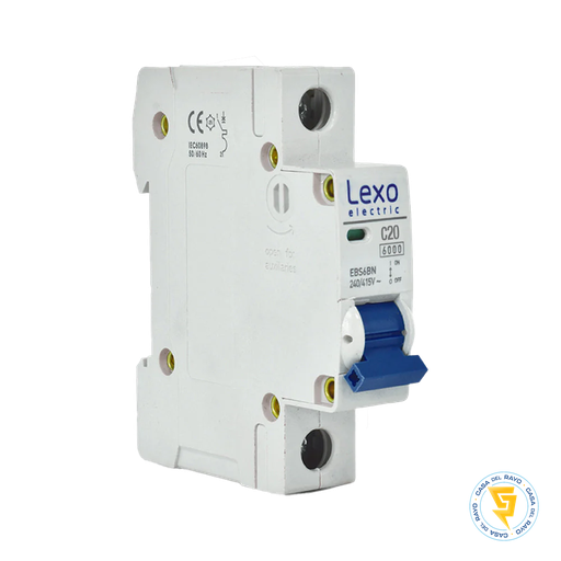 [5300020] AUTOMATICO MONOFASICO 1X20A LEXO CURVA C 6KA