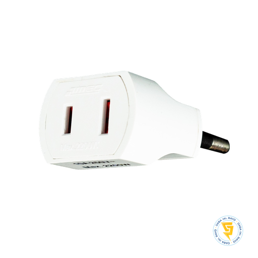 [0300MV0266] MACHO ADAPTADOR AMERICANO BLANCO MEC