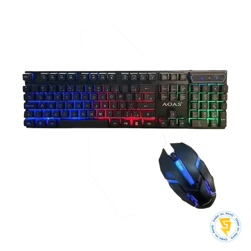[M-300] KIT GAMER TECLADO + MOUSE AOAS M-300
