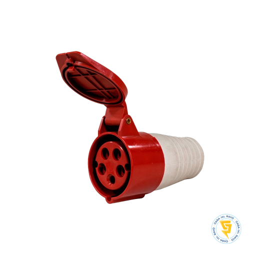 [0608345] HEMBRA VOLANTE INDUSTRIAL 3P+N+T 16A/380 V ROJO EKOLINE