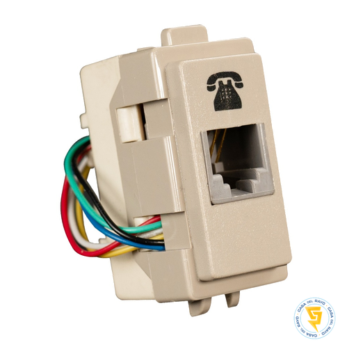 [0200TA0135] MODULO TOMA TELEFÓNICO RJ11/RJ12 ARIS BEIGE MEC