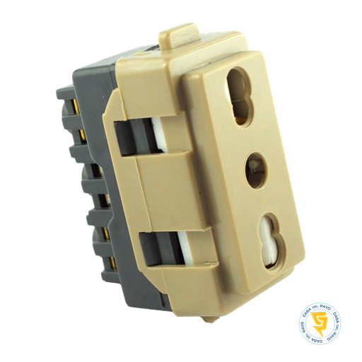 [0200TA0133] MODULO ENCHUFE HEMBRA 2P+T 10/16A ARIS BEIGE MEC