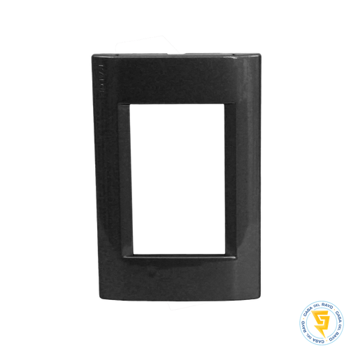 [KL40711] PLACA 3 MODULOS NEGRO CIVIL KALOP (SIN SOPORTE)