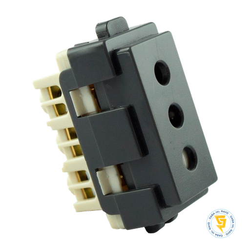 [0200TA0121] MODULO ENCHUFE HEMBRA 2P+T 10A ARIS NOIR MEC